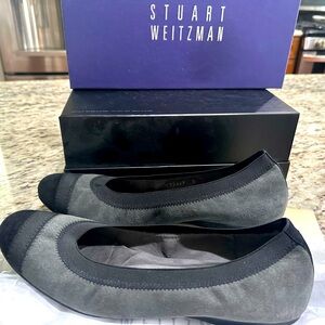 Stuart Weitzman Size 8 Flats - Slate Suede Tipable
